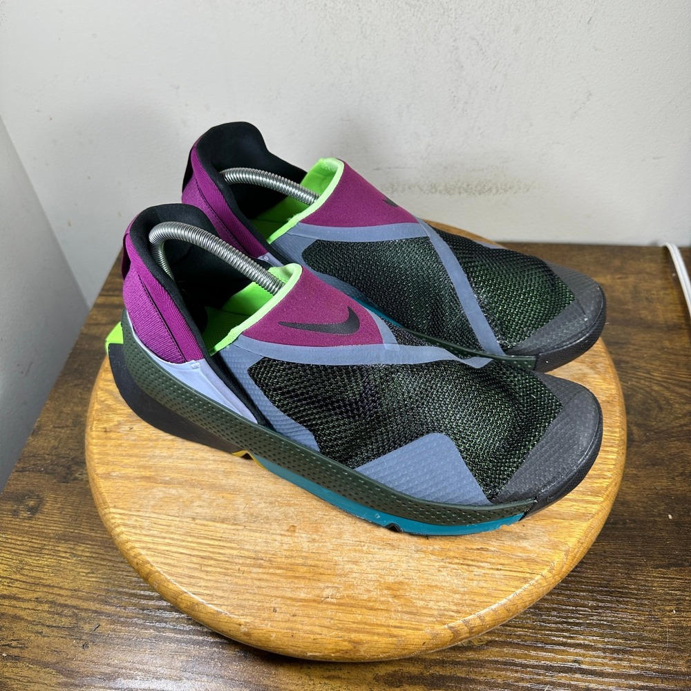 Nike Go FlyEase Black Dark Lime Glow Mens Sneakers CW5883-004 Size 10